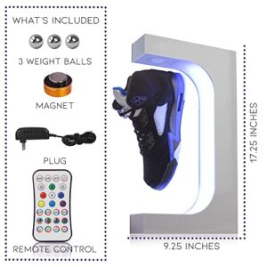 Zinco Floating Shoe Display - Levitating Shoe Display - Floating Sneaker Display - 6 LED Colors - Shoe Floating Display - Floating Shoe - Magnetic Shoe Display - Levitation Display 360 Rotation