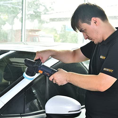 MAXXT Car Buffer Polisher 3 inch Dual Action Small Car Buffer Machine for Car Detailing 9MM Orbital Variable Speed Polisher for Car Polishing and Waxing 3 Foam Pads