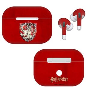 head case designs officially licensed harry potter gryffindor quidditch badge prisoner of azkaban v vinyl sticker skin decal cover compatible with apple airpods pro