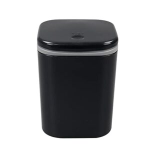 zopnny plastic 0.5 gallon tiny trash can, desktop mini waste bin, black