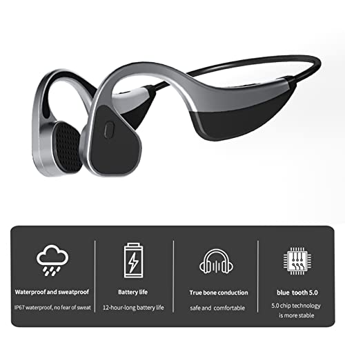 TOKANI Open Ear Headphones, Bluetooth Air Conduction Headphones with Mic and Volume Control Support IP67 Waterproof, 10-Hour Battery Life,30ft Connection for Cycling, Sports Driving,Wireless Headset