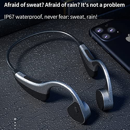 TOKANI Open Ear Headphones, Bluetooth Air Conduction Headphones with Mic and Volume Control Support IP67 Waterproof, 10-Hour Battery Life,30ft Connection for Cycling, Sports Driving,Wireless Headset