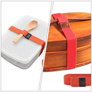 VOSAREA 10pcs Double Layer Lunch Box Elastic Band Outdoor Bento Lunchbox Strap