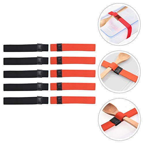 VOSAREA 10pcs Double Layer Lunch Box Elastic Band Outdoor Bento Lunchbox Strap