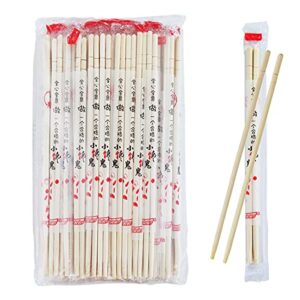 50 pairs disposable chopsticks,individually packaged bamboo chopsticks,can be used to eat noodles,sushi,dumplings and other foods (1 packs/50 pairs)