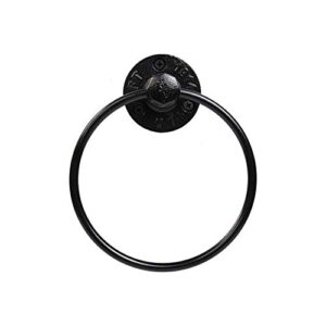 Industrial Hand Towel Ring Farmhouse Towel Holder Wall Mounted for Bathroom Decor