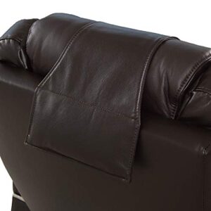 Octane Seating Contoured Recliner Head & Neck Pillow | Brown Leather