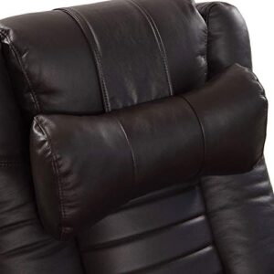 Octane Seating Contoured Recliner Head & Neck Pillow | Brown Leather