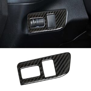 yamuda compatible with carbon fiber car trunk button switch sticker decoration interior accessories for subaru brz toyota 86 2016 2017 2018 2019 2020 (black)