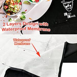 Funny Cooking Chef Apron with Pockets BBQ Kitchen Work Aprons Birthday Father's day Creative Gifts