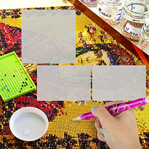 300 Pieces Diamond Painting Release Paper 15 x 15 cm and 15 x 10 cm Diamond Painting Cover Replacement Double-Sided Non-Stick Cover Replacement 5D Diamond Painting Accessories Tool for Adult Kids