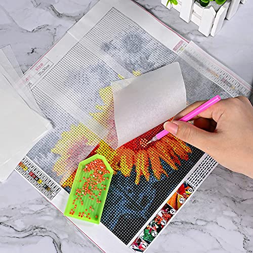 300 Pieces Diamond Painting Release Paper 15 x 15 cm and 15 x 10 cm Diamond Painting Cover Replacement Double-Sided Non-Stick Cover Replacement 5D Diamond Painting Accessories Tool for Adult Kids