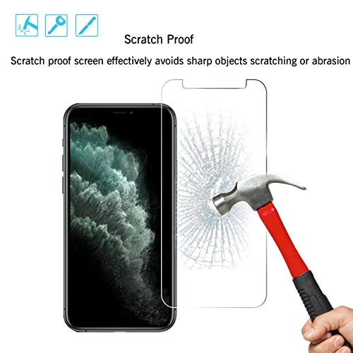 Ailun 2 Pack Screen Protector for iPhone 11 Pro[5.8 inch] + 2 Pack Camera Lens Protector,Tempered Glass Film,[9H Hardness] - HD