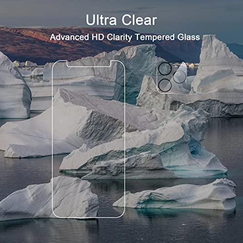 Ailun 2 Pack Screen Protector for iPhone 11 Pro[5.8 inch] + 2 Pack Camera Lens Protector,Tempered Glass Film,[9H Hardness] - HD