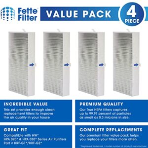 Fette Filter - Air Purifier Replacement Filter Compatible with Honeywell Filter G for HPA 020 and HPA 030 Series Air Purifiers. Compare to part HRF-G1 / HRF-G2 (Pack of 4)