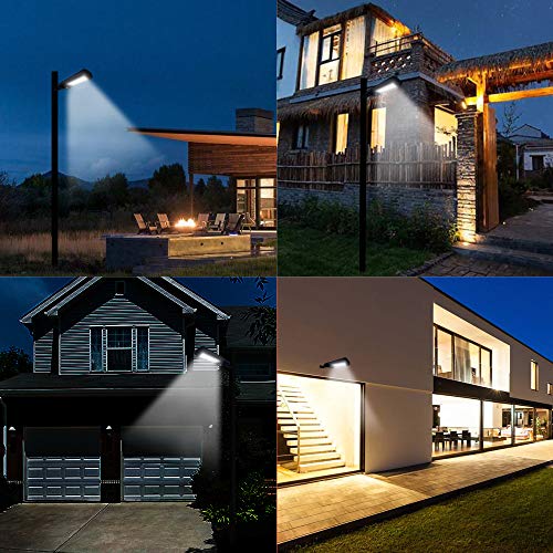 Elemy Solar Street Light 4Pack Remote Control Solar Parking Lot Light 96 LED IP65 Outdoor Motion Sensor Solar Security Light with 3 Lighting Modes for Garde