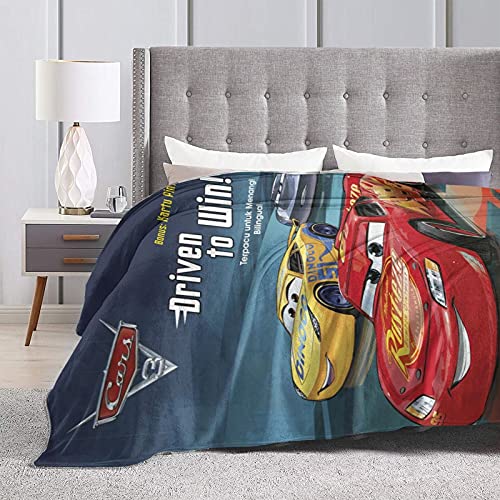 TLOVE Lightning McQueen Cars Blanket Soft Cozy Throw Blanket Flannel Blankets for Couch Bed Living Room 60x50 Inch