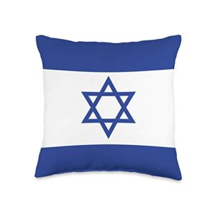 israel flag gifts by art like wow flag, star of david, jewish state, love israel throw pillow, 16x16, multicolor