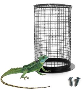 kathson reptile lampshade lizard heat lamp guard anti-scald lamp mesh cover pet coop protection heater light bulb enclosure cage protector for turtles, lizards, snakes and amphibians