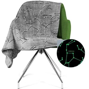 Constellation Blanket Glow in The Dark | Multiple Sizes | Popular Astronomy Constellations | Space, Solar System, Stargazing, Star Lovers & Astronomers Gift | Men, Women, Teen, Boys & Girls (80x60in)