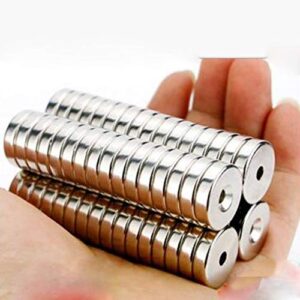 20 pieces d12mm x h3mm,3mm hole, countersunk disc small multi-function refrigerator magnet refrigerator, science, crafts, engineering science, educational magnetic kit (12x3x3mm)