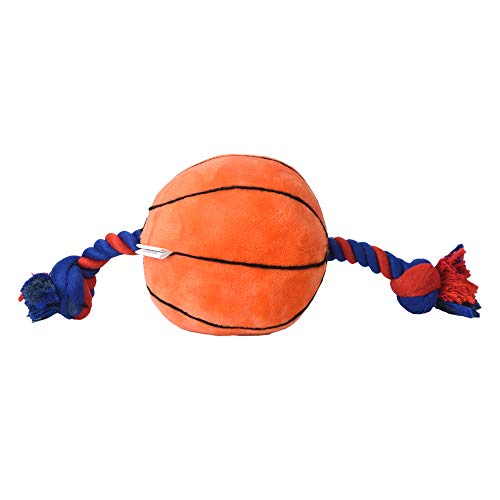 LOONEY TUNES Space Jam 2: Basketball Rope Pull Dog Toy | Fun and Cute Dog Toy Officially Licensed by Warner Bros Space Jam | Large Dogg Chew Toy, 12 in