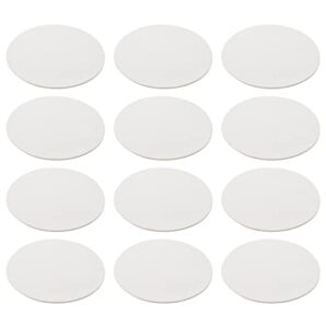 lot45 cardboard coasters 4 inch pack - 100 piece bulk cardboard coasters durable round blank white cardboard coasters