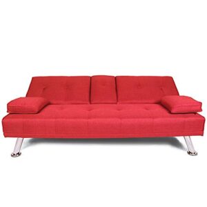 ltt futon sofa bed, sleeper sofa, folding sofa bed dual-purpose multi-functional folding bed suitable for small space configuration apartment dormitory