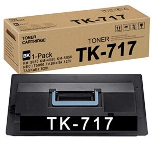 TK717 TK-717 1T02GR0US0 Toner Cartridge (Black,1 Pack) Replacement for Kyocera KM-3050 KM-4050 KM-5050 NEC IT5050 TASKalfa 420i TASKalfa 520i Toner Kit Printer