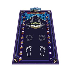 N/C Prayer Rug/Mat for Islam/Muslim Kids Educational Praying, Eid Gift (Purple)