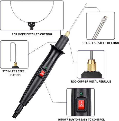 4 in 1 Foam Cutter Set, GOCHANGE Electric Cutting Machine Pen Tools Kit, 100-240V / 18W Styrofoam Cutting Pen With Electronic Voltage Transformer Adaptor…