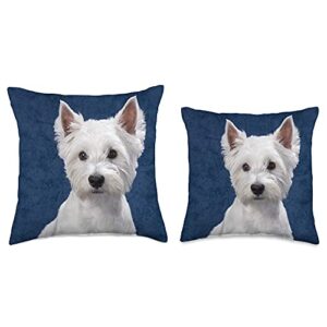 Marcimo Brands West Highland Gifts Westie White Terrier Throw Pillow, 18x18, Multicolor