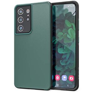 crave slim guard for galaxy s21 ultra case, shockproof case for samsung galaxy s21 ultra, s21 ultra 5g (6.8 inch) - forest green