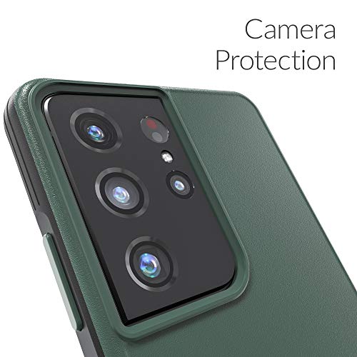 Crave Slim Guard for Galaxy S21 Ultra Case, Shockproof Case for Samsung Galaxy S21 Ultra, S21 Ultra 5G (6.8 inch) - Forest Green