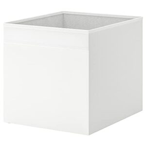 cloth storage bins 13x15x13, foldable cubes box baskets containers organizer for drawers, home closet, shelf, nursery, cabinet, large set of 2 (white)