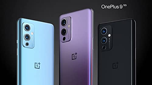 OnePlus 9 5G Dual LE2110 128GB 8GB RAM Factory Unlocked (GSM Only | No CDMA - not Compatible with Verizon/Sprint) China Version | Arctic Sky (Blue)