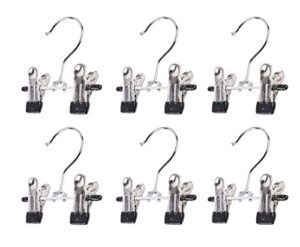 boot hangers with clips, double adjustable clips boot rack organizer, boot holders to keep them straight, portable multifunctional hangers for jeans, hats, tall boots, towels 6 pack