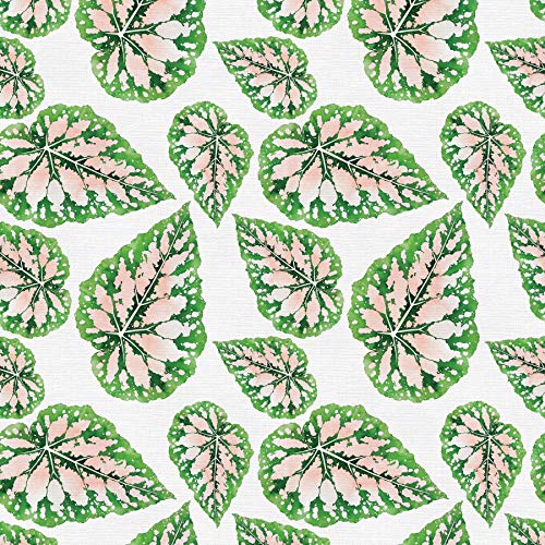 PBS Fabrics Modern Botanicals by Living Pattern, Quilter's Cotton by The Yard, Jungle Peach, Green