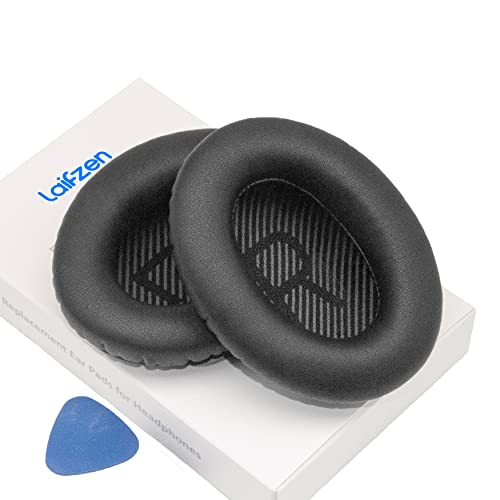 Stitched-Seam Durable QC35 Earpads QC35ii QC25 QC15 Soft Protein Leather Ear Pads Replacement Cushions for Bose QC 35 II QC2 AE2 AE2i AE2w SoundLink SoundTrue 35ii 25 15 2 AE QuietComfort Black