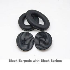 Stitched-Seam Durable QC35 Earpads QC35ii QC25 QC15 Soft Protein Leather Ear Pads Replacement Cushions for Bose QC 35 II QC2 AE2 AE2i AE2w SoundLink SoundTrue 35ii 25 15 2 AE QuietComfort Black
