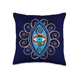 creativemotions evil eye amulet ornament throw pillow, 16x16, multicolor