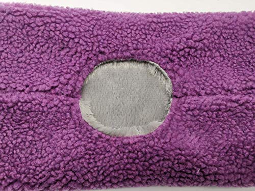 PAWSINSIDE Small Animal Hanging Tunnel Fleece Bunkbed Hammock for Ferret Rat Sugar Glider Squirrel (Tube, Purple)