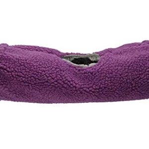 PAWSINSIDE Small Animal Hanging Tunnel Fleece Bunkbed Hammock for Ferret Rat Sugar Glider Squirrel (Tube, Purple)