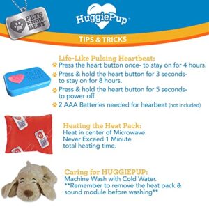 Pets Know Best HuggiePup Cuddly Puppy Behavioral Aid Toy, Great for Crate Training- Pulsing Heartbeat, Heating Pack- Golden Dog