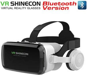 shinecon vr headset, vr 3d virtual reality headset for movies and games vr glasses goggles compatible with phone & android, 2k anti-blue lenses, adjustable pupil & object distance