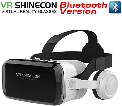 Shinecon VR Headset, VR 3D Virtual Reality Headset for Movies and Games VR Glasses Goggles Compatible with Phone & Android, 2K Anti-Blue Lenses, Adjustable Pupil & Object Distance