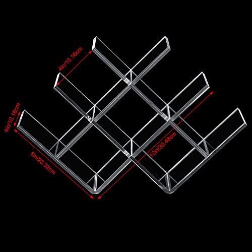 Jetec 8-Bottle Clear Acrylic Wine Rack Butterfly Elegant Acrylic Wine Rack for Home Kitchen Restaurant, Storing 8 Bottles Wines