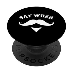 say when western doc holiday with mustache popsockets popgrip: swappable grip for phones & tablets