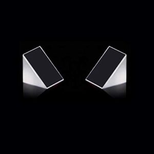 triangular prism, 90 degree total reflection isosceles right angle aluminized optical mirror black prism