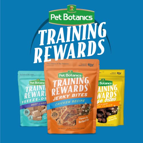 Pet Botanics High Protein Jerky Bites Training Rewards, Low Calorie Dog Treats Made in The USA, Chicken Recipe 12 Oz.